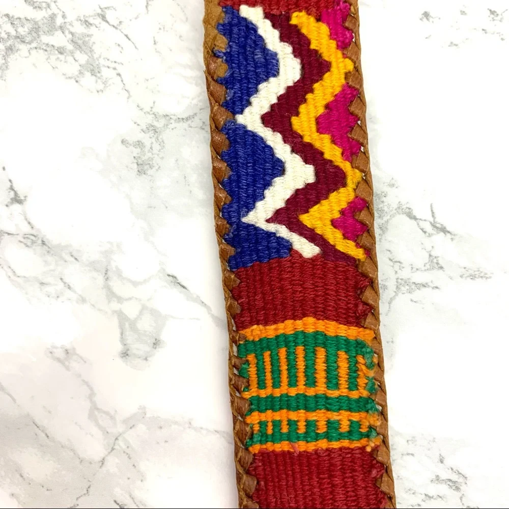Cornucopia Brand Retro Leather Southwestern Belt